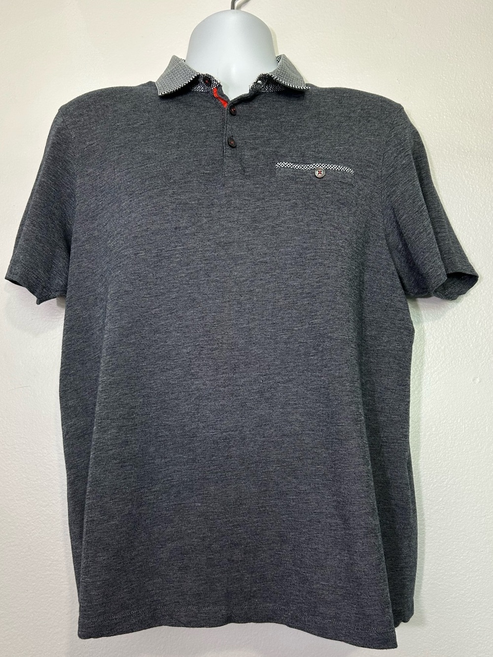 Ted Baker Size 5 Gray Polo Shirt